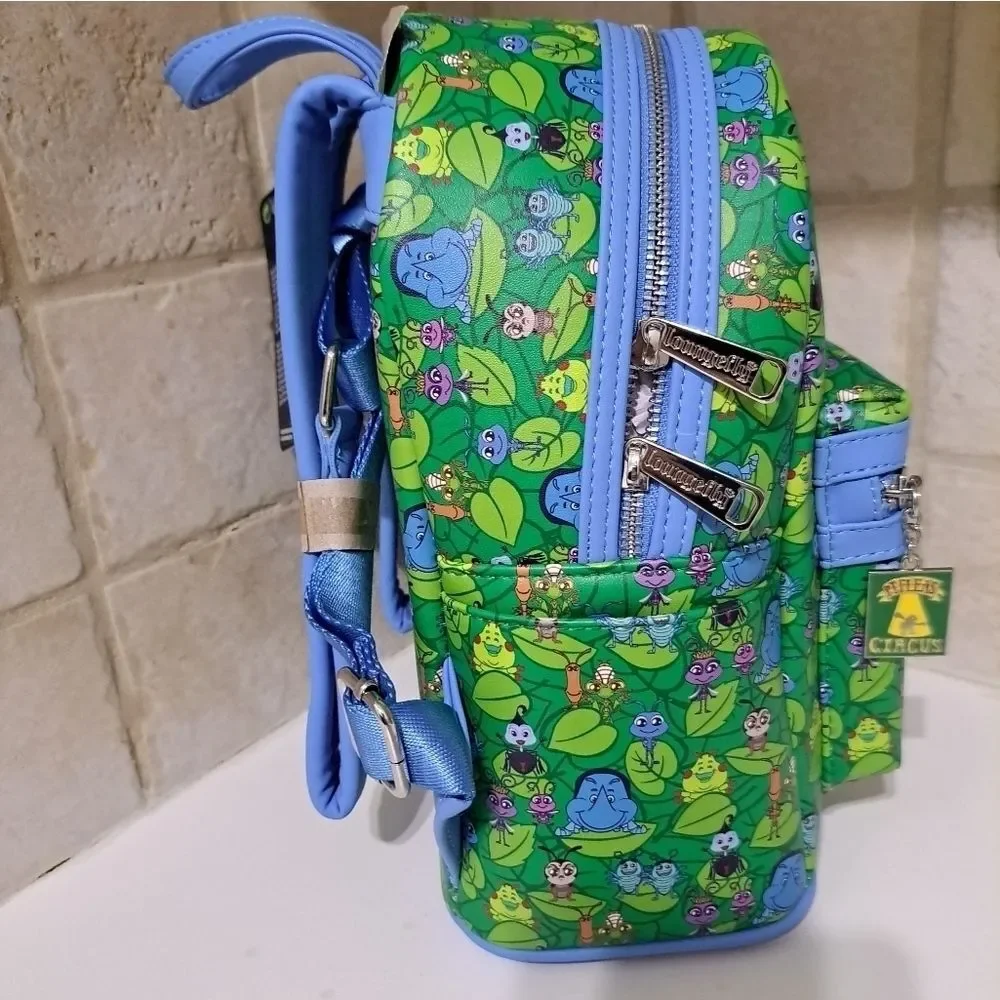Loungefly A Bug's Life Blue Green Mini Backpack NWT